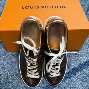 Louis Vuitton Dark Brown Monogram Low Top Sneakers
